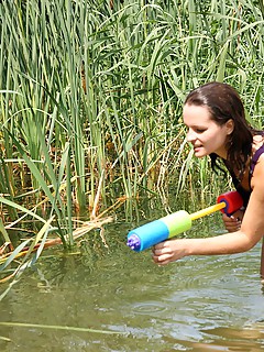 blowing swimming